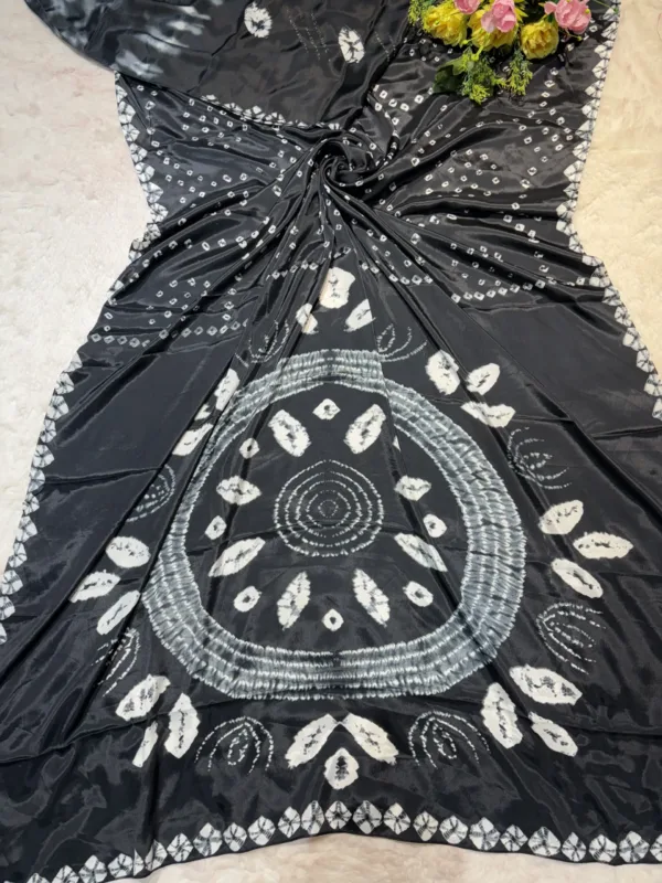 NEELAM TRADERS NEW LAUNCH BANDHANI PRINT SAREE IN CHINON FABRIC