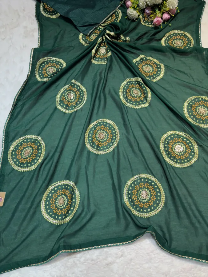 NEELAM TRADERS MOST VIRAL SAREE WITH CHAKRA BANDHEJ PATTERN