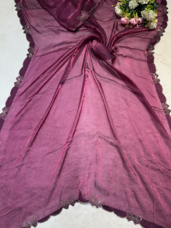 NEELAM TRADERS NEW LAUNCH BUTTERFLY DESIGN IN FANDY SILK SAREE