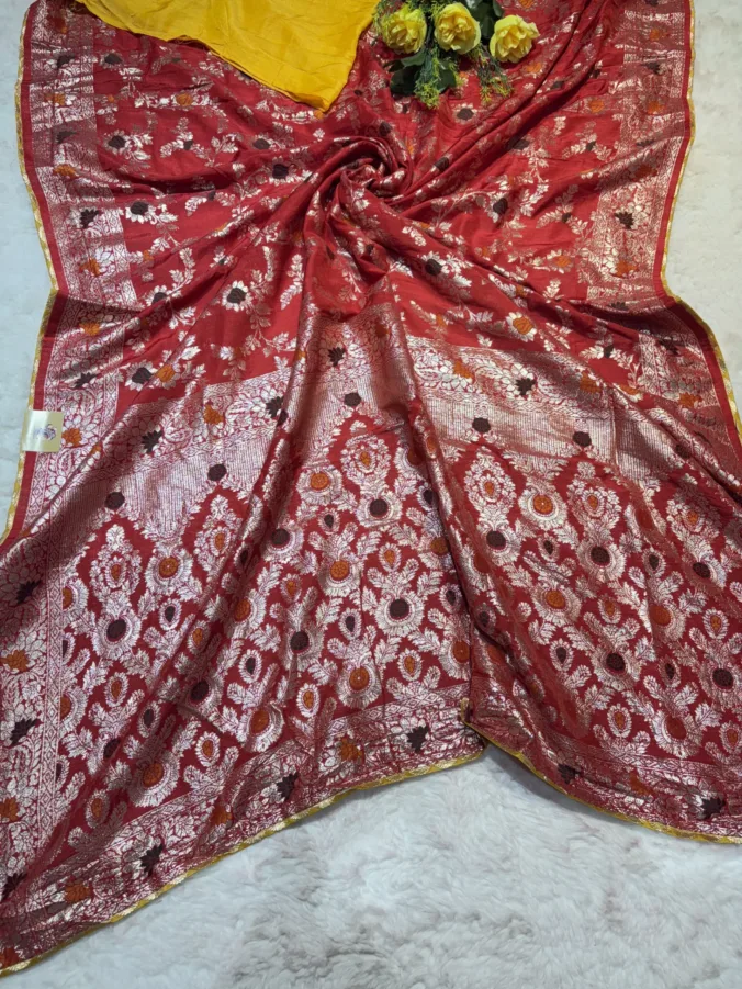 NEELAM TRADERS NEW LAUNCH BANARSI ZARI IN RED COLOUR