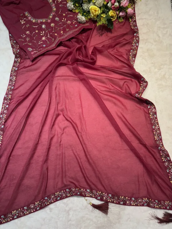 NEELAM TRADERS NEW LAUNCH GIRLISH SAREE WITH UNSTICHED HEAVY BLOUSE