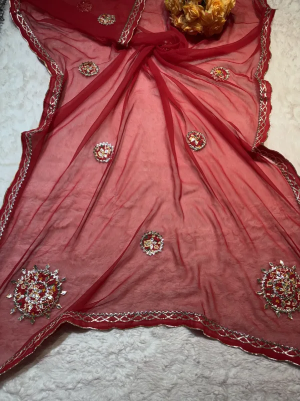 NEELAM TRADERS NEW LAUNCH TIE AND DIE SAREE WITH BANDHEJ PACTH