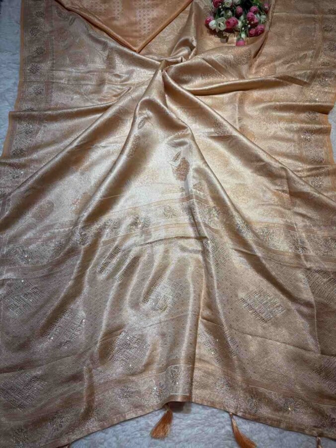 NEELAM TRADERS NEW LAUNCH KANJIVARAM SAREE WITH DIAMOND WORK ALL OVER