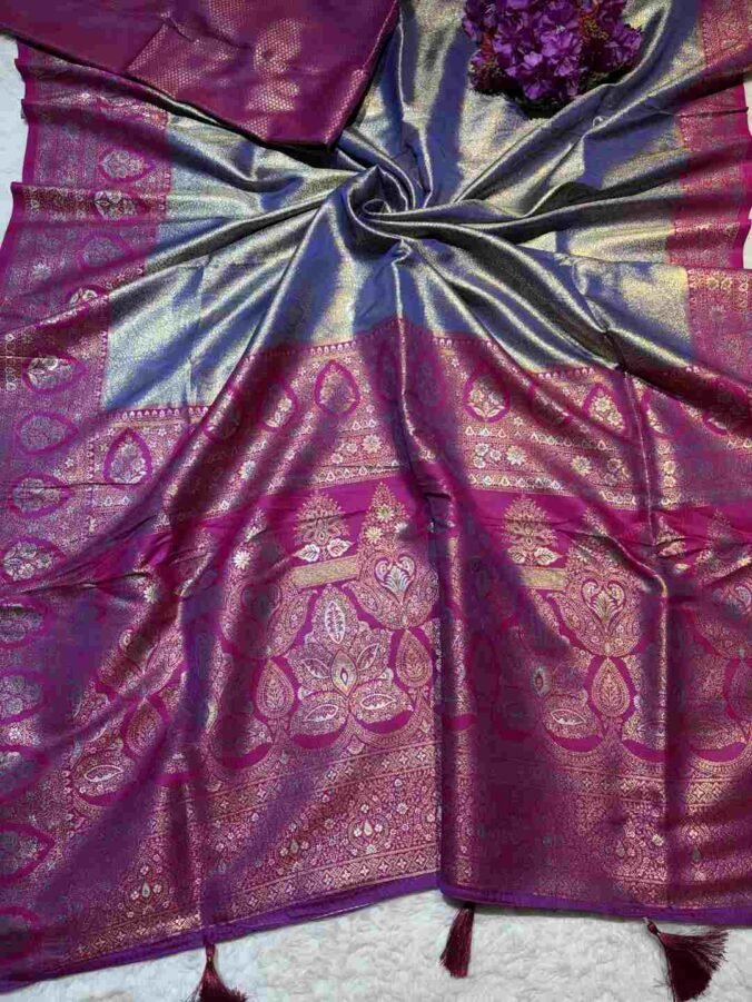 NEELAM TRADERS NEW LAUNCH KANJIVARAM SAREE WITH DIAMOND WORK ALL OVER