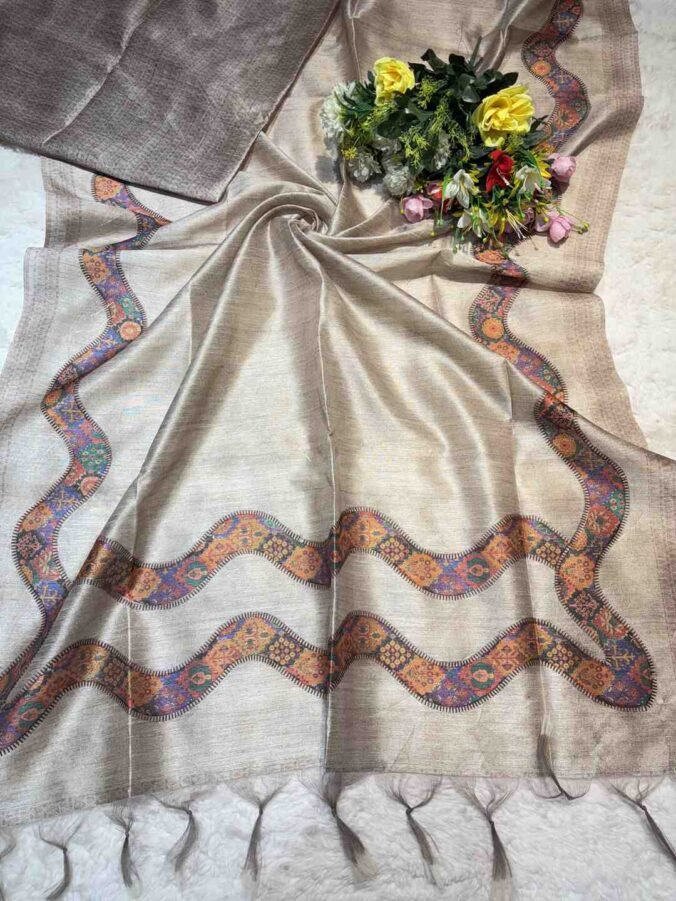 NEELAM TRADERS NEW LAUNCH KHADI SILK SAREE WITH BANDHEJ PRINT ALL OVER