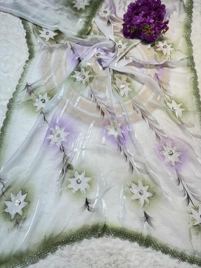 NEELAM TRADERS NEW LAUNCH DESIGNER SAREE MEHNDI