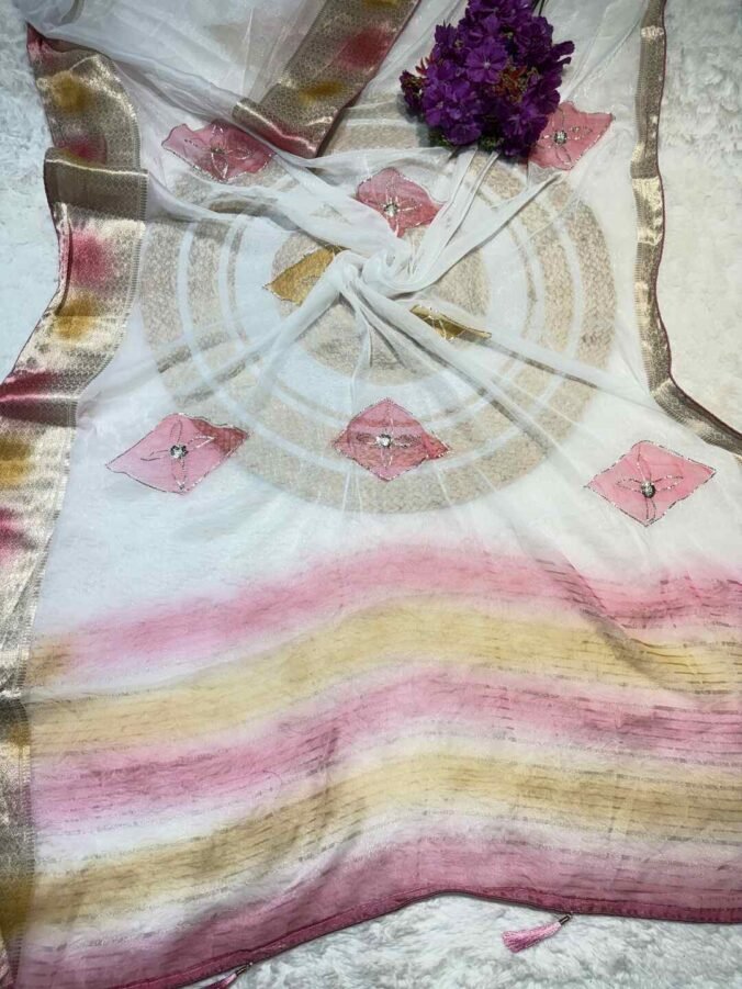 NEELAM TRADERS NEW LAUNCH MOST POPULAR HANDPAINT SAREE RED