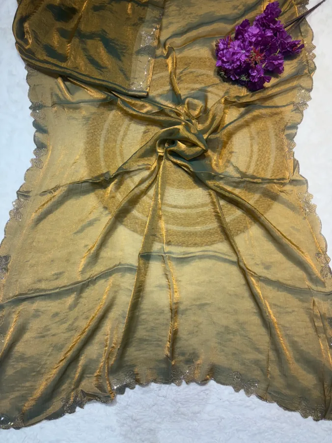 NEELAM TRADERS NEW LAUNCH Butterfly saree in diamond work all over GOLD