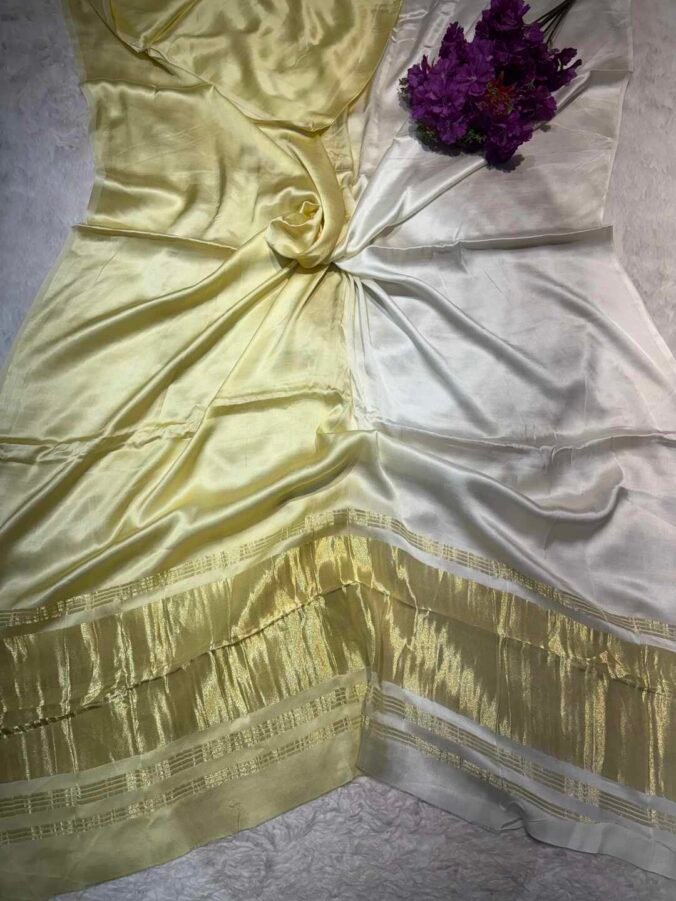 NEELAM TRADERS NEW LAUNCH new gaji silk saree in latest tie and dye concept GOLDEN YELLOW