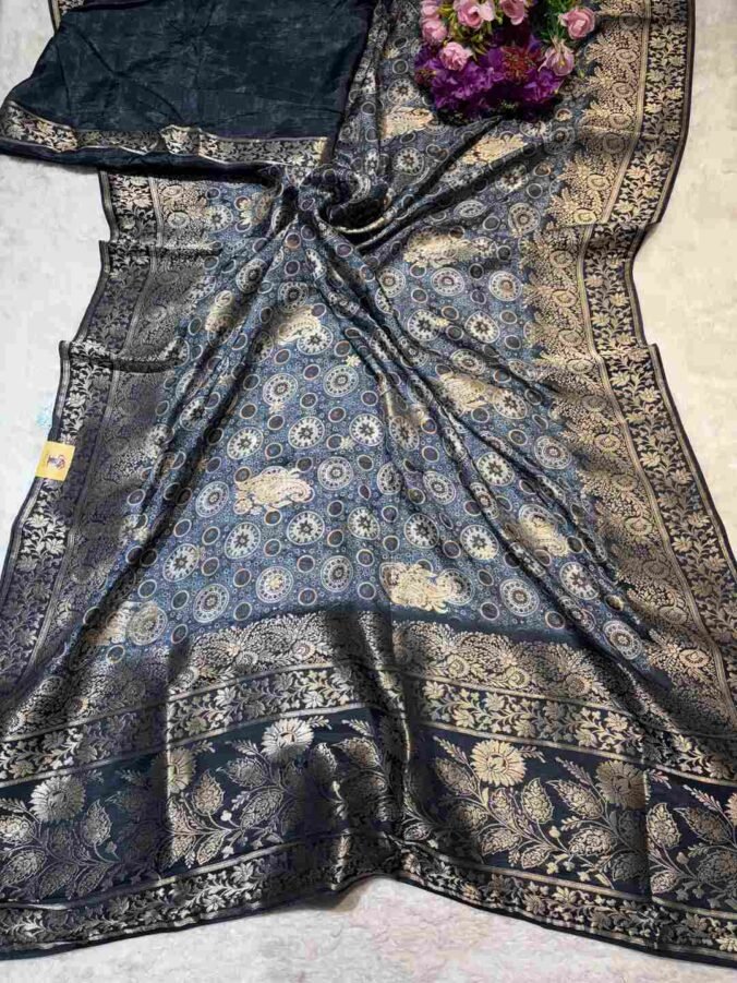 NEELAM TRADERS NEW LAUNCH pure banarasi zari saree with patola print and zari butta all over