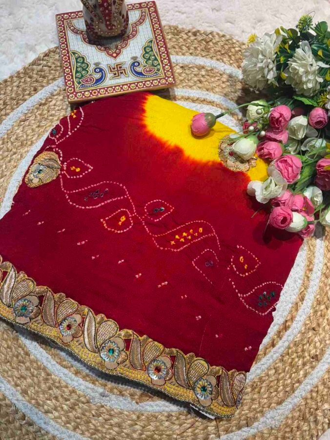 NEELAM TRADERS NEW LAUNCH 1.5 Part pure bandhej pomcha