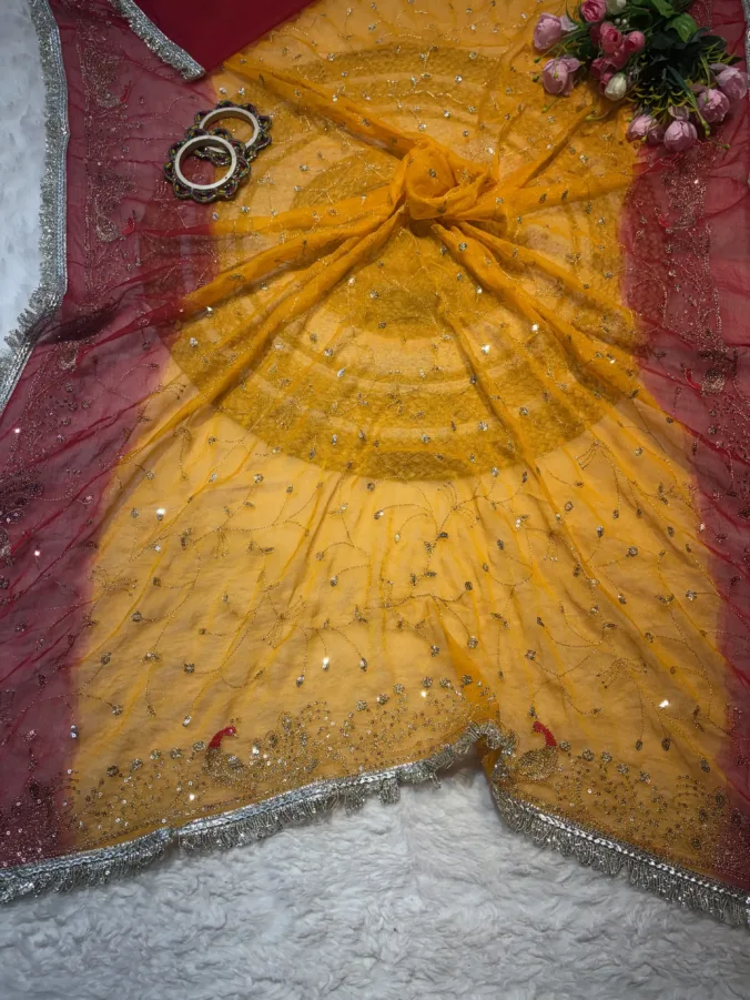 NEELAM TRADERS NEW LAUNCH TRENDING Viral  rajputi peacock design saree with jaal work and kiran border all over