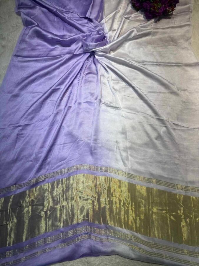 NEELAM TRADERS NEW LAUNCH new gaji silk saree in latest tie and dye concept LAVENDER