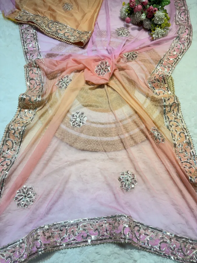 NEELAM TRADERS NEW LAUNCH TRENDING New multicolour rajputi saree with sequence work all over BRICK