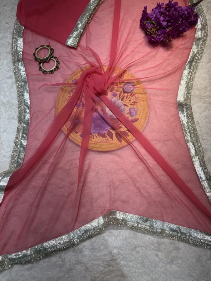 NEELAM TRADERS NEW LAUNCH TRENDING Ankita lokhande Saree in soft georgette fabric gazri