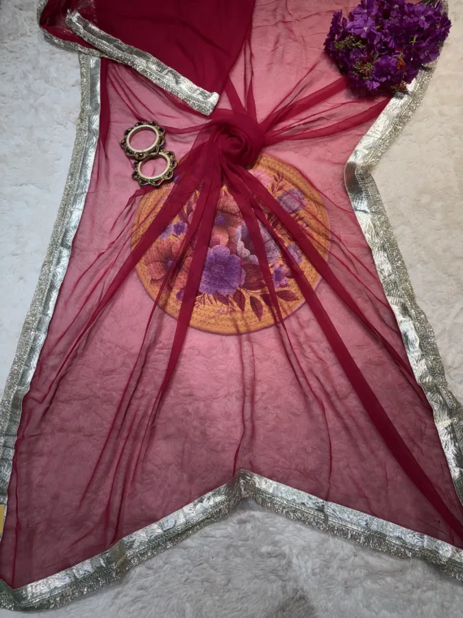 NEELAM TRADERS NEW LAUNCH TRENDING Ankita lokhande Saree in soft georgette fabric RANI