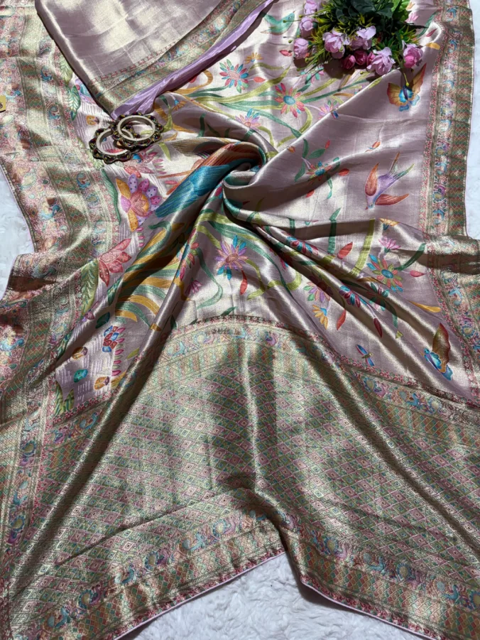 NEELAM TRADERS NEW LAUNCH TRENDING Pashmina silk saree with figure jari work all over