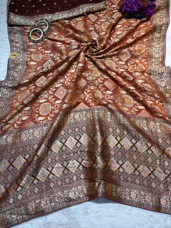 NEELAM TRADERS NEW LAUNCH TRENDING Bandhej Neem Jari Saree in pure fabric