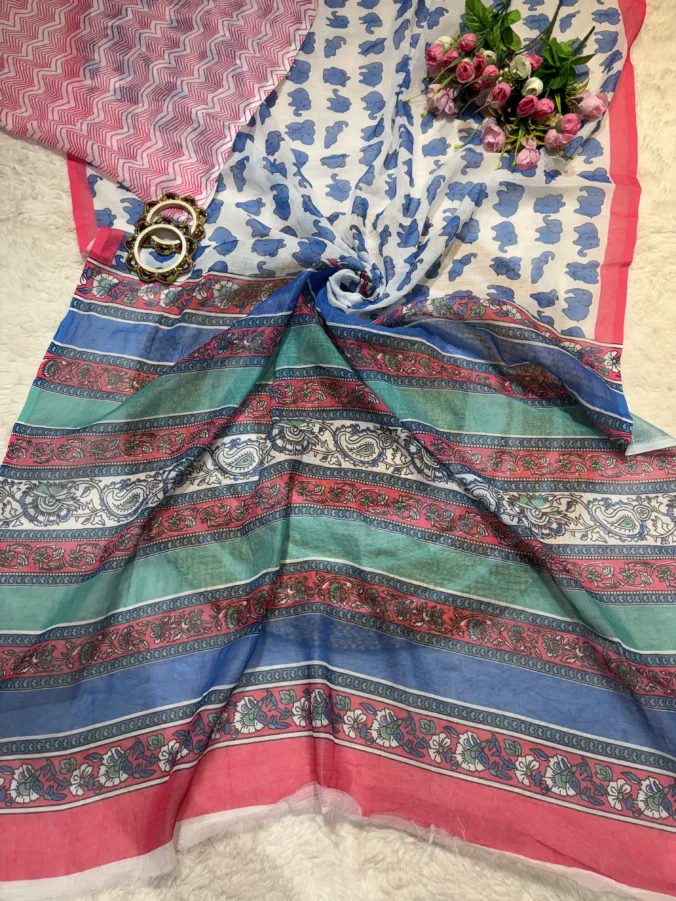 NEELAM TRADERS NEW LAUNCH TRENDING Taniya mittal saree in soft cotton silk fabric