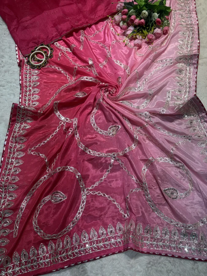 NEELAM TRADERS NEW LAUNCH TRENDING Kacha gotta saree with sequence work in soft silk fabric