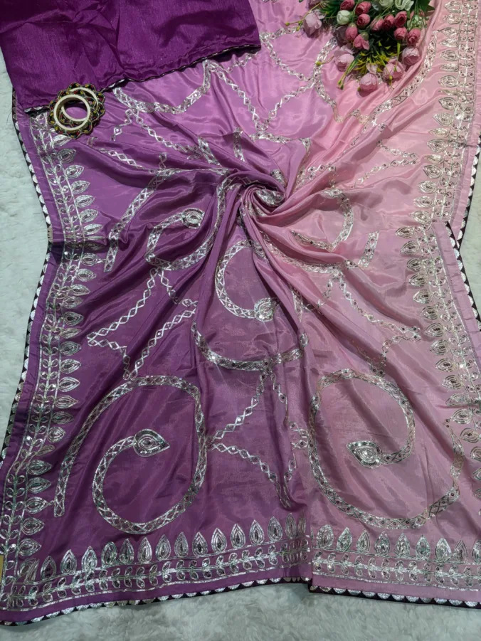 NEELAM TRADERS NEW LAUNCH TRENDING Kacha gotta saree with sequence work in soft silk fabric