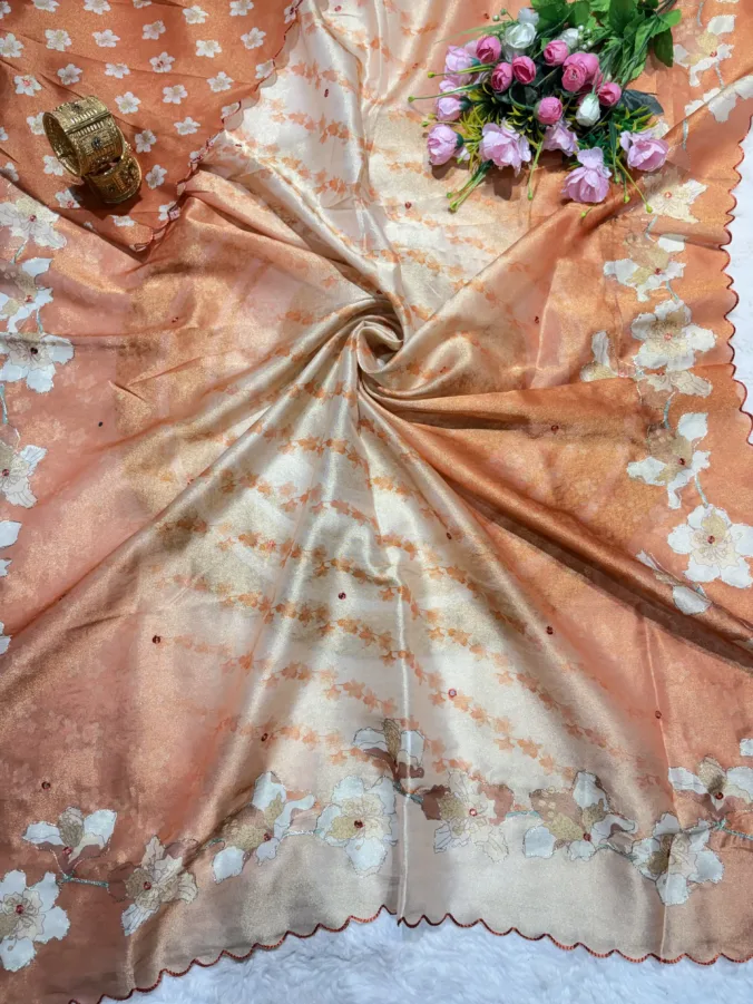 NEELAM TRADERS NEW LAUNCH TRENDING Partywear saree in soft Tussar silk fabric with new latest consept