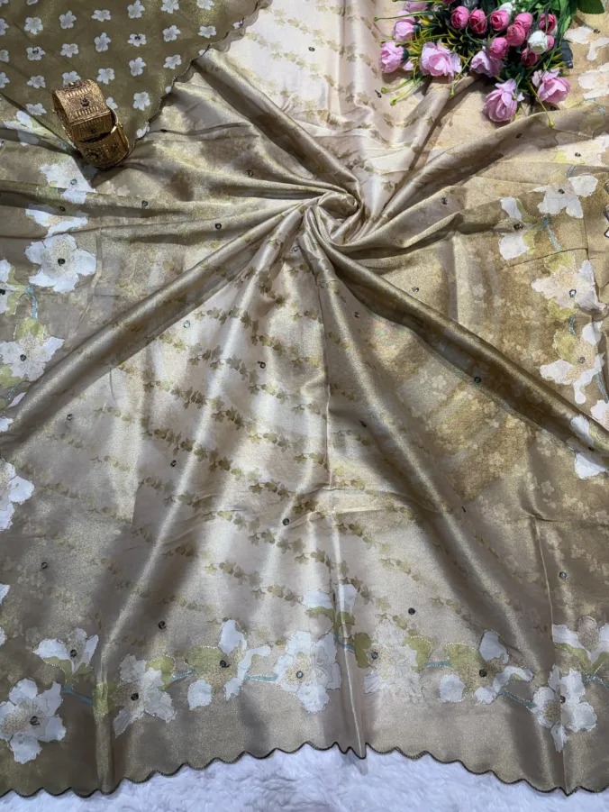 NEELAM TRADERS NEW LAUNCH TRENDING Partywear saree in soft Tussar silk fabric with new latest consept