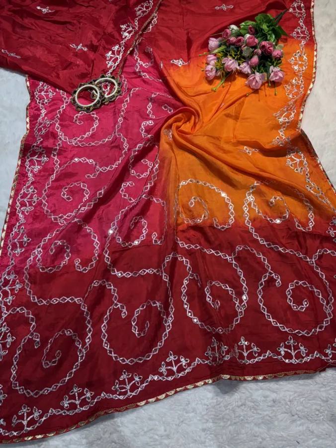 NEELAM TRADERS NEW LAUNCH TRENDING Kacha gota work in pure uppada fabric