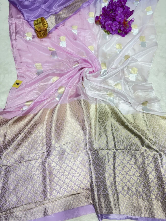 NEELAM TRADERS NEW LAUNCH New banarasi saree silver and golden zari concept in pure H.O silk fabric