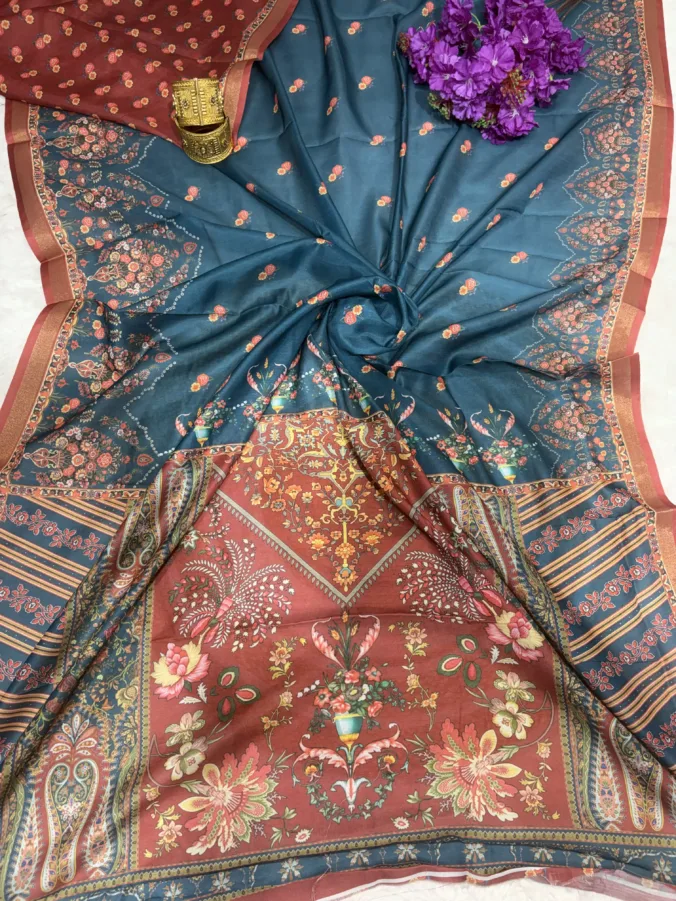 NEELAM TRADERS NEW LAUNCH Kalamkari saree in soft silk fabric in regular wear