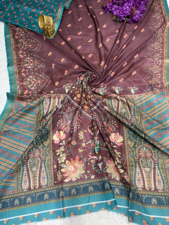 NEELAM TRADERS NEW LAUNCH Kalamkari saree in soft silk fabric in regular wear