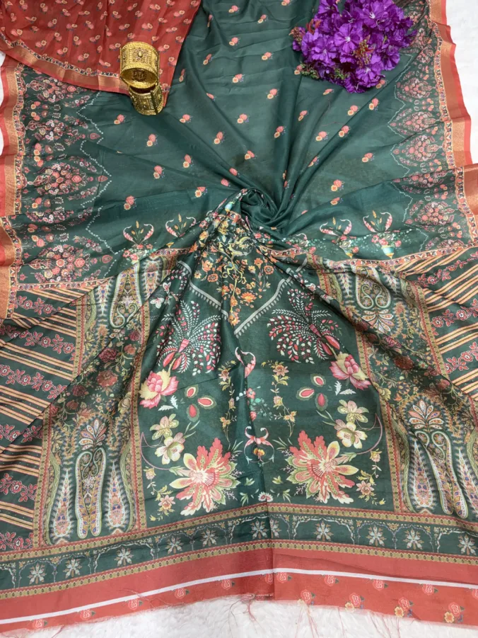 NEELAM TRADERS NEW LAUNCH Kalamkari saree in soft silk fabric in regular wear