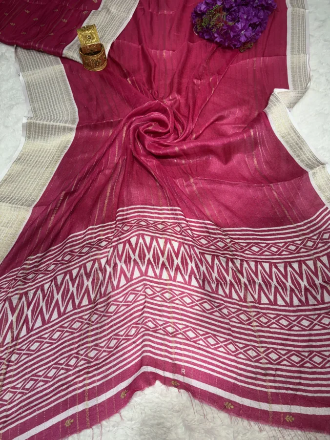NEELAM TRADERS NEW LAUNCH White colour special border with all over zari work in soft georgette fabric