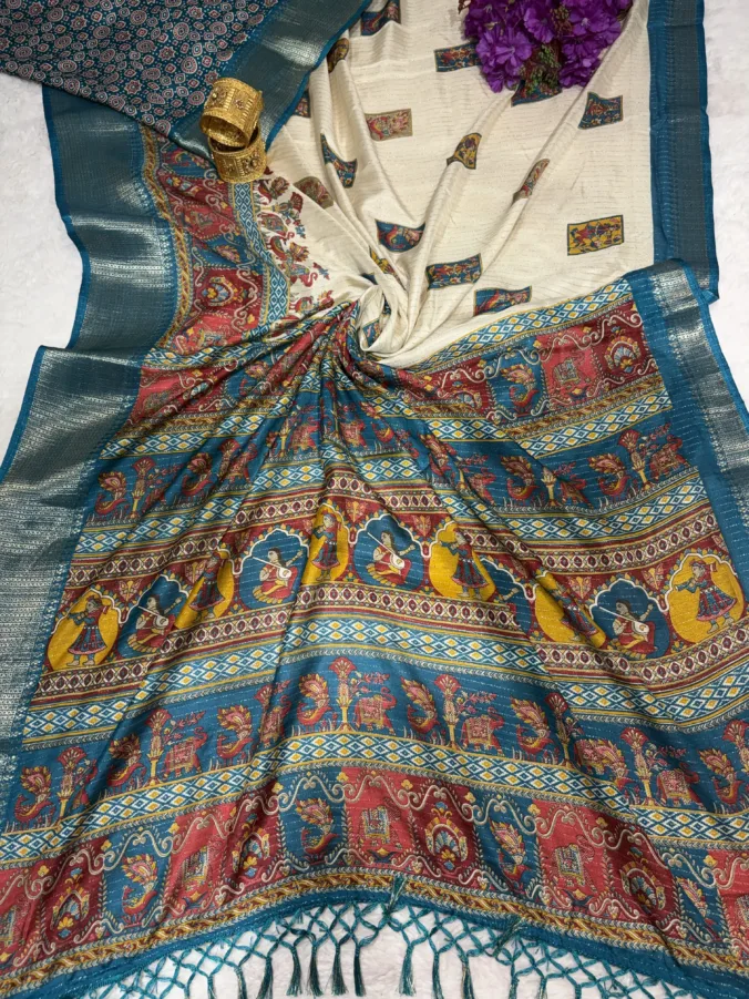 NEELAM TRADERS NEW LAUNCH Kalamkari saree in silk fabric