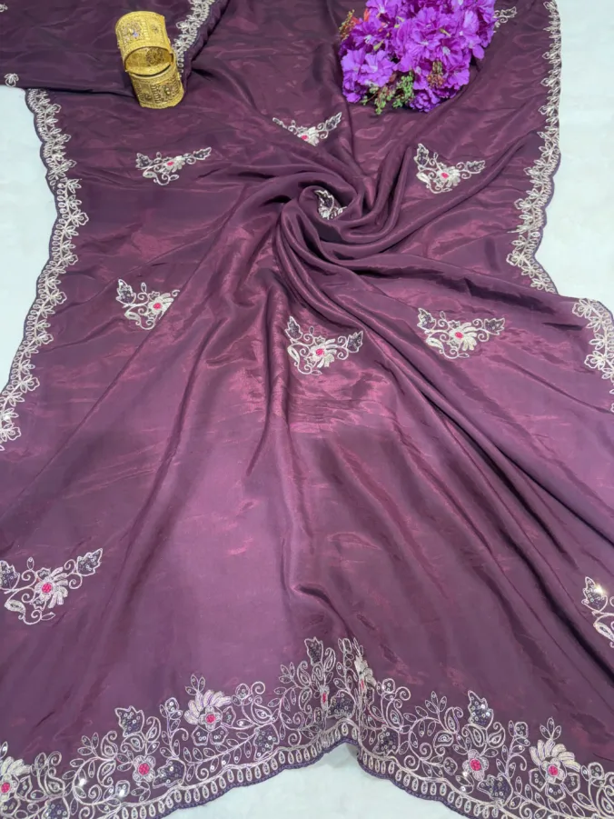 NEELAM TRADERS NEW LAUNCH heavy pittan work saree in H.O Silk fabric