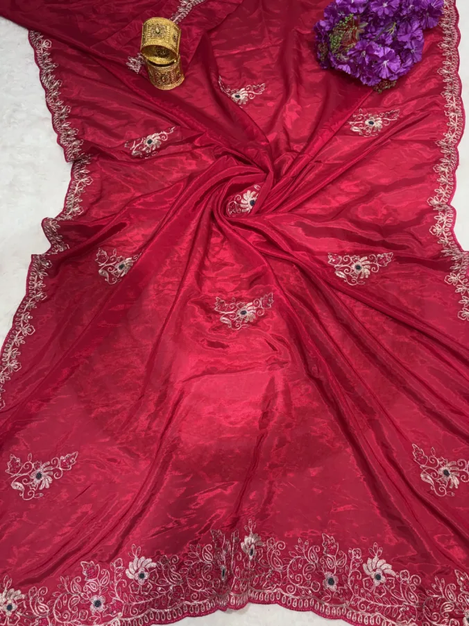 NEELAM TRADERS NEW LAUNCH heavy pittan work saree in H.O Silk fabric
