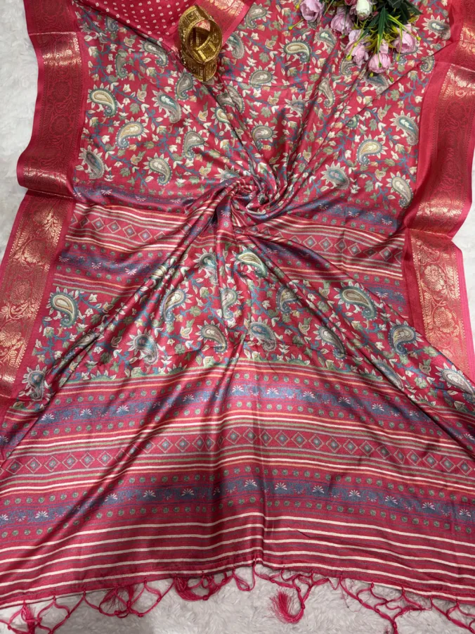 NEELAM TRADERS NEW LAUNCH TRENDING Digital print saree for regular wear in soft silk fabric with heavy pallu latkan