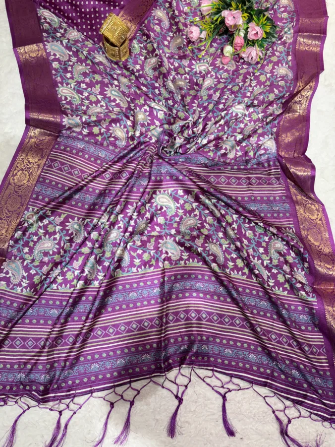 NEELAM TRADERS NEW LAUNCH TRENDING Digital print saree for regular wear in soft silk fabric with heavy pallu latkan