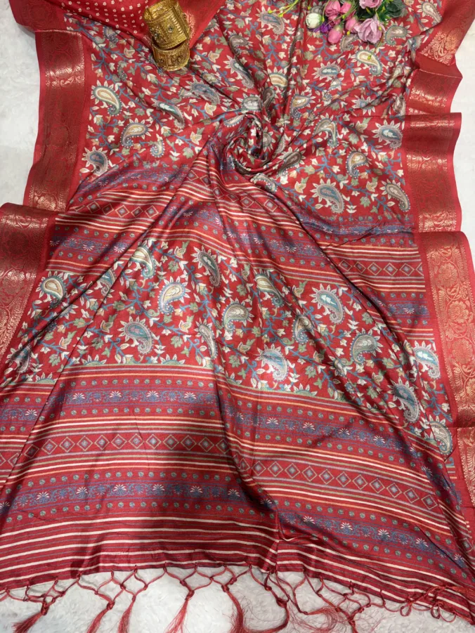 NEELAM TRADERS NEW LAUNCH TRENDING Digital print saree for regular wear in soft silk fabric with heavy pallu latkan
