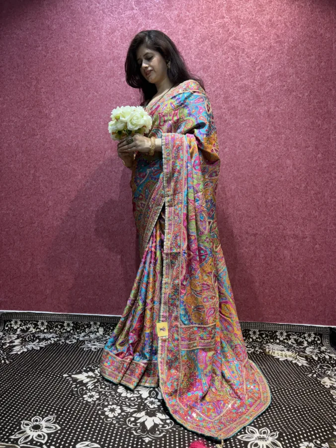 NEELAM TRADERS NEW LAUNCH TRENDING Festive Special handmade Silk Printed Saree With Zari and sequence Work