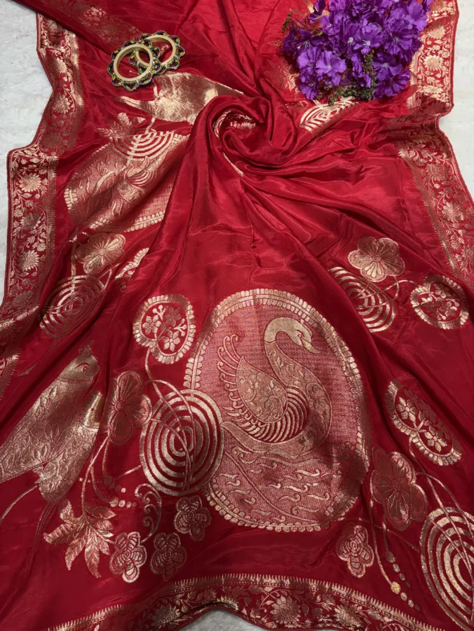NEELAM TRADERS NEW LAUNCH TRENDING Party wear Banarsi zari WEAVING saree in pure H.O silk fabric perfect for every occasion