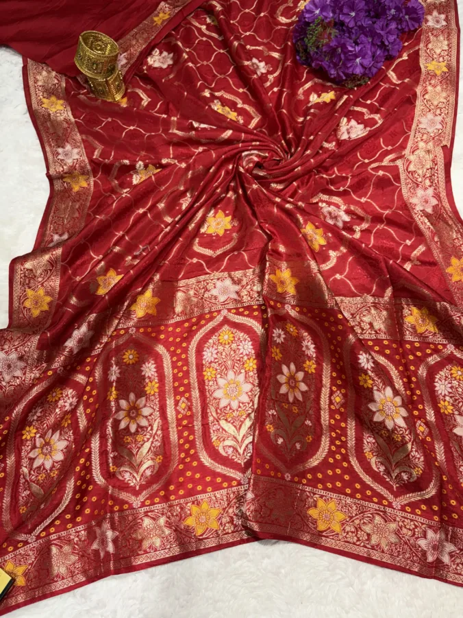 NEELAM TRADERS NEW LAUNCH Ghatchola pattern saree in original khadi georgette fabric