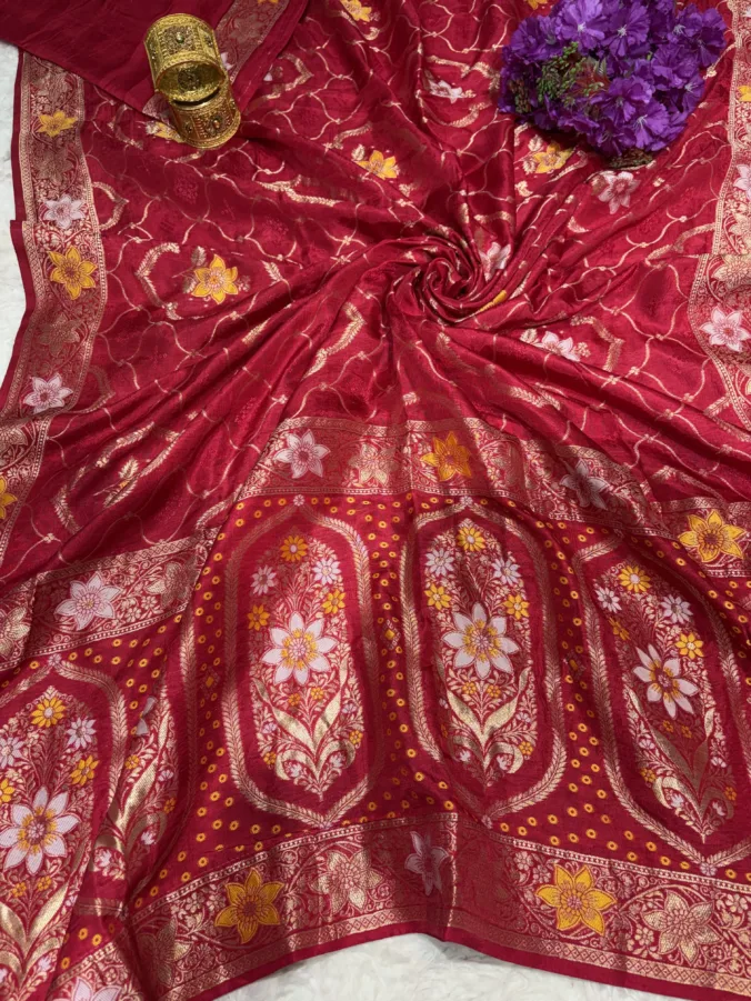 NEELAM TRADERS NEW LAUNCH Ghatchola pattern saree in original khadi georgette fabric