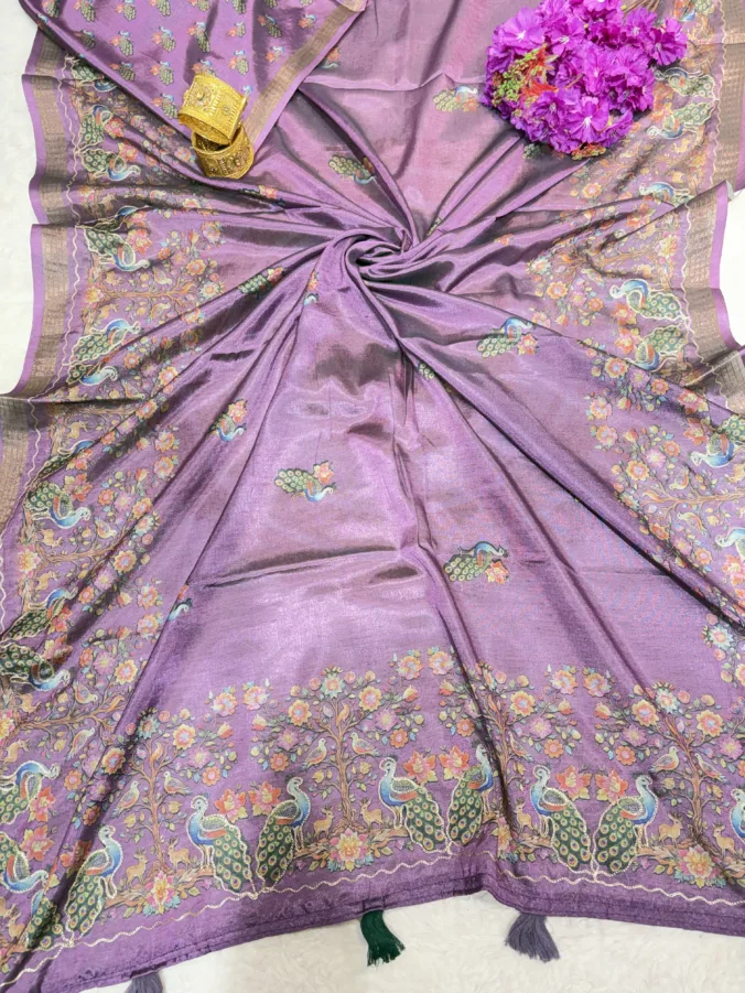 NEELAM TRADERS NEW LAUNCH Figured design saree in soft silk fabric with thread work all over