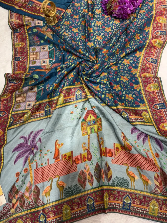 NEELAM TRADERS NEW LAUNCH Handmade pashmina saree in pure fabric