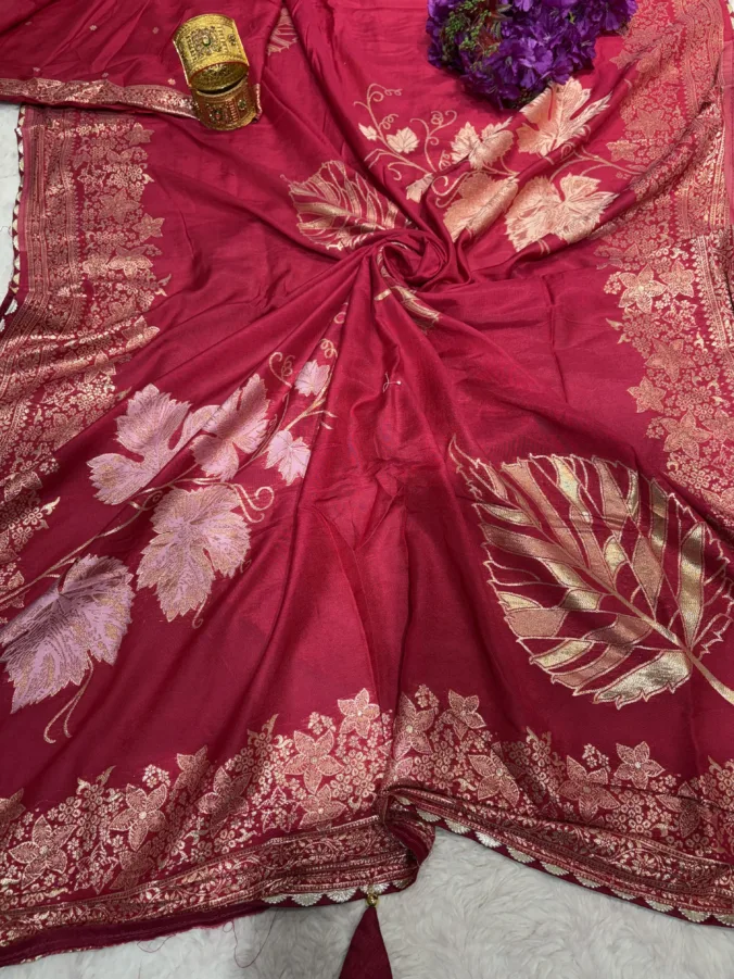 NEELAM TRADERS NEW LAUNCH Zari Work Saree in Viscose Fabric