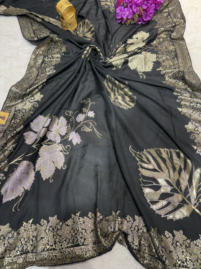 NEELAM TRADERS NEW LAUNCH Zari Work Saree in Viscose Fabric