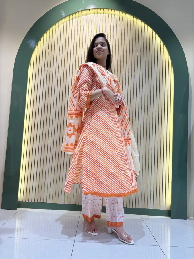 Stylish Printed Straight Suit with Elegant Neck Design and Gracefully Designed Matching Dupatta & Pants