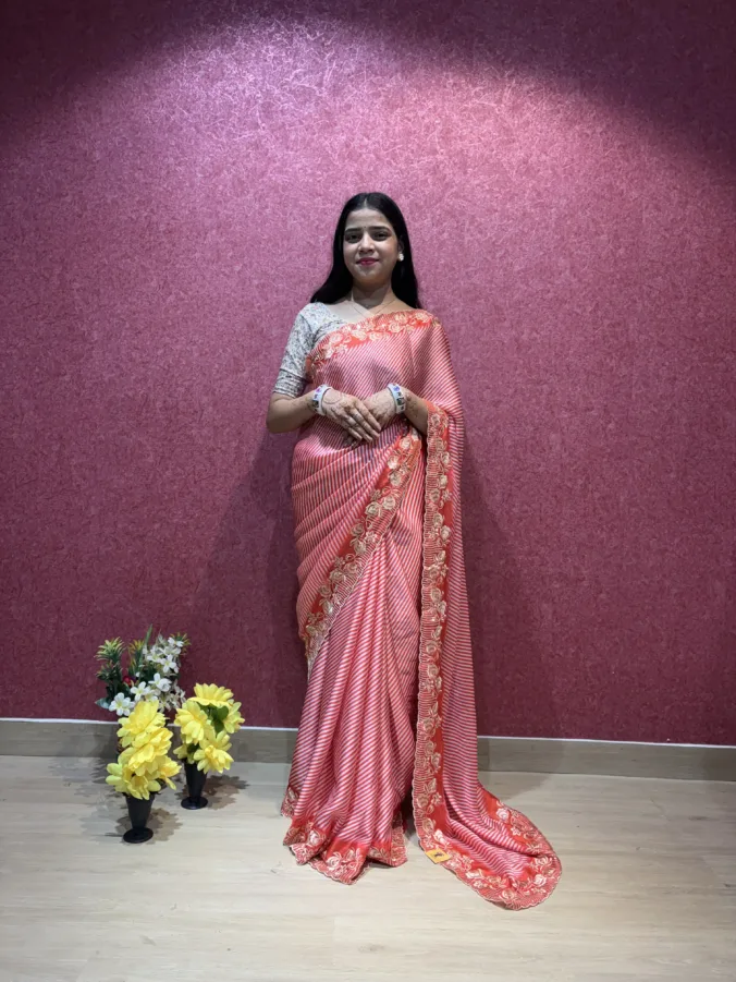 NEELAM TRADERS NEW LAUNCH TRENDING SINJARA SPECIAL PURE LAHERIYA SAREE IN PURE FABRIC