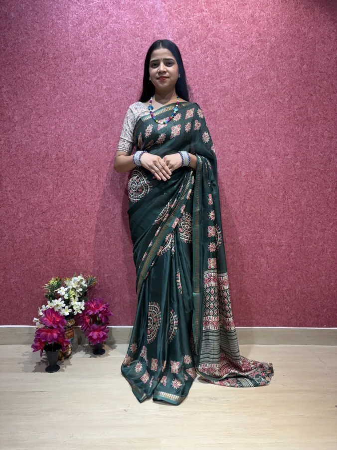 NEELAM TRADERS NEW LAUNCH TRENDING Rakhi Special saree with Digital Print Pallu  in Soft Mellow fabric